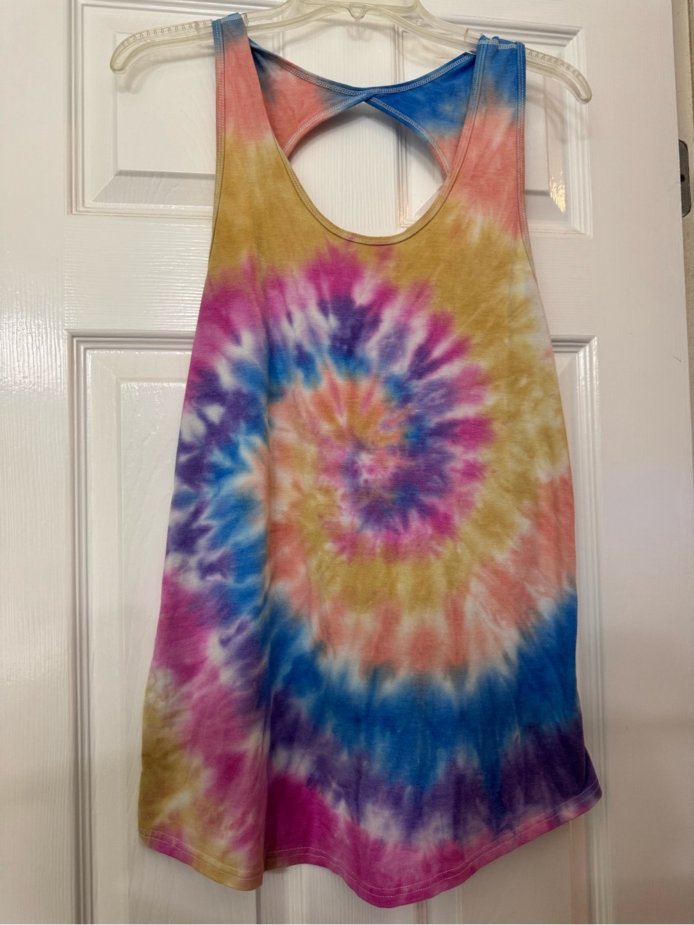 ZYIA Tie-Dye Spiral Racerback Tank - Multi Color